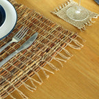 Robusta and Fringe Water Hyacinth Natural Placemat