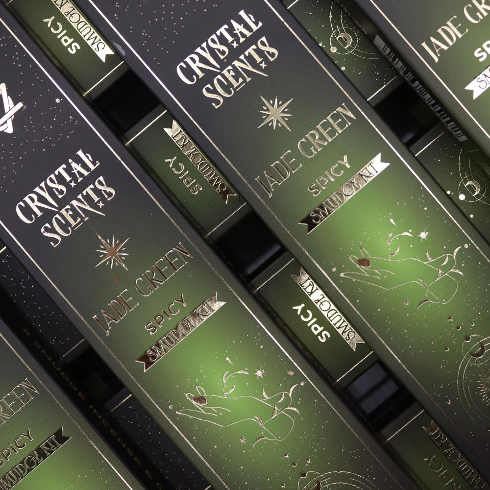 Crystal Scents Jade Green Spicy Smudge Kit