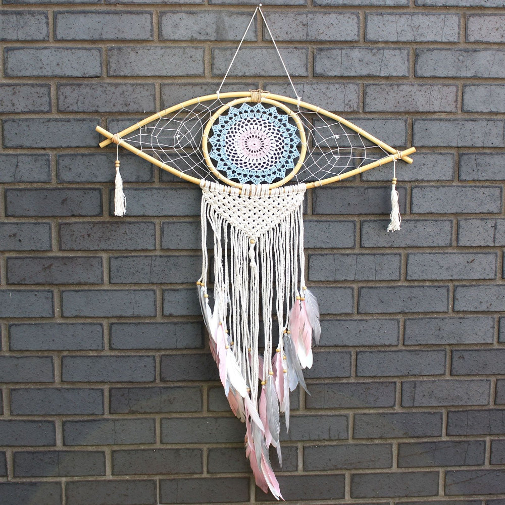 Evil Eye Blue/ White/Pink Protection Dream Catcher Large