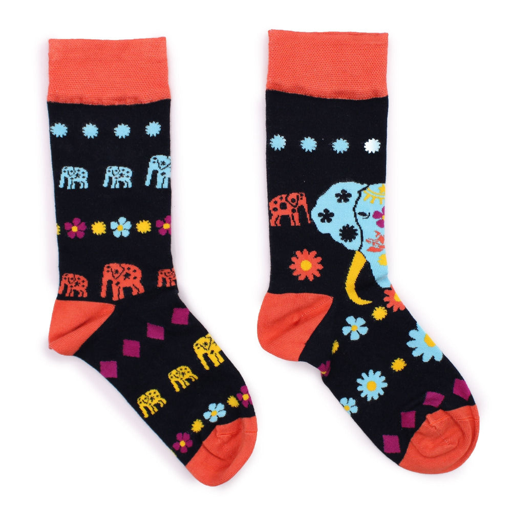 Cosmic Elephant  Hop Hare Bamboo Socks S/M