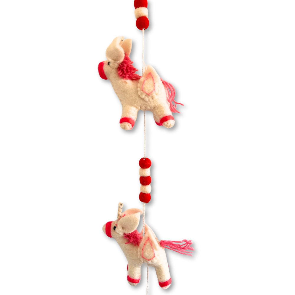 Unicorns Felt Wall Hanging