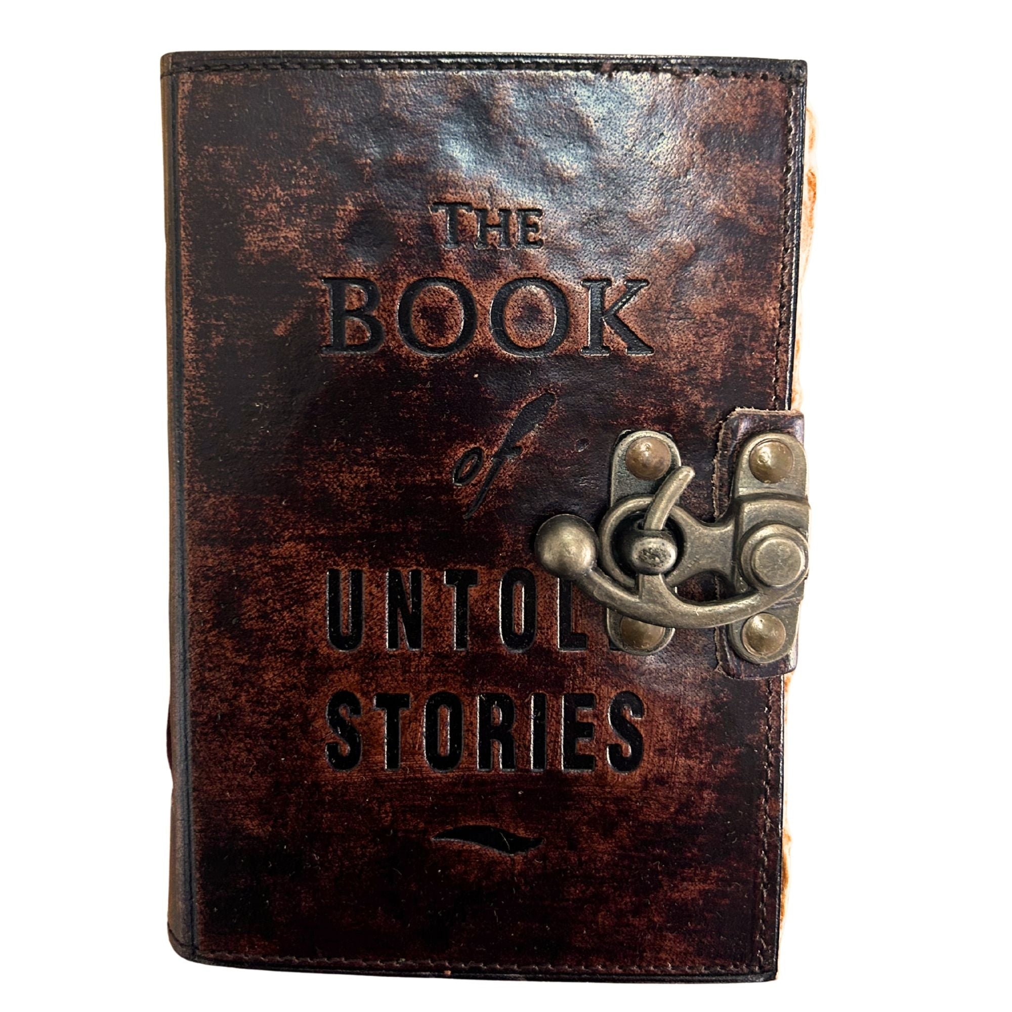 The Book of Untold Stories Fat Deckled Leather Notebook