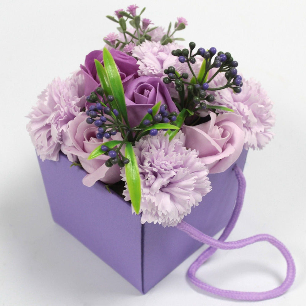 Lavender Rose & Carnation Soap Flower Bouquet