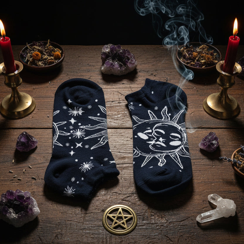 Sun and Moon Hop Hare Bamboo Socks Low S/M