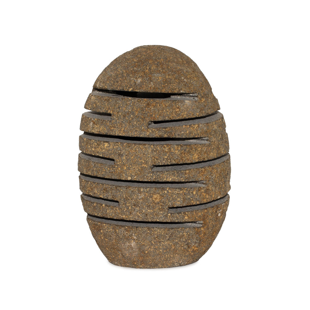 Standing Stone Cut Natural Riverstone Candle Holder