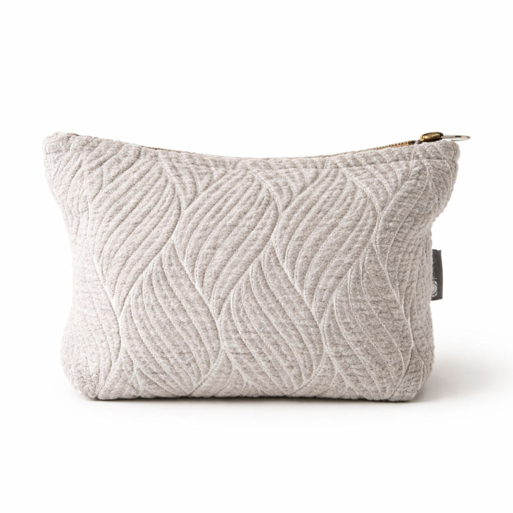 Moonlit Weave Jacquard Toiletry Bag | Handmade Indian Cotton