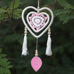 Pink Heart in Heart Dream Catcher Medium