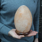 Salt Lamp Egg  Wooden Base