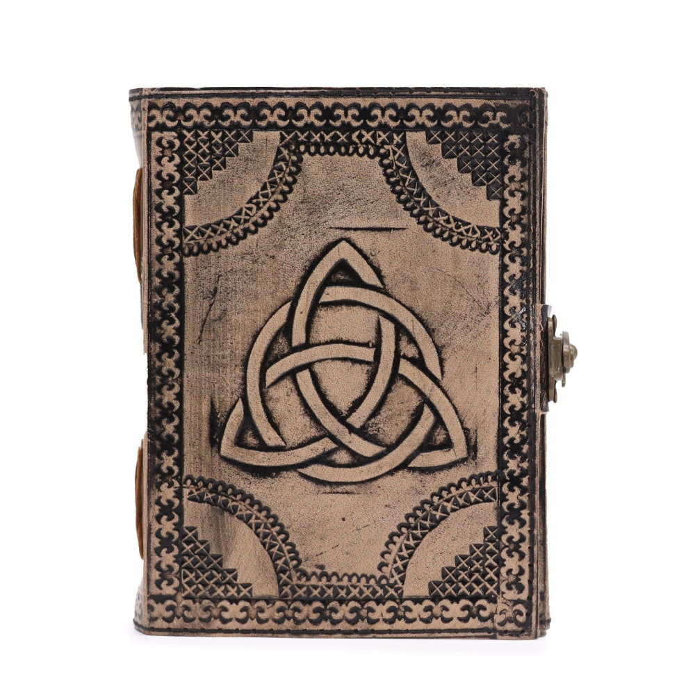 Antique Grey Circle Triquetra Esoteric Notebook
