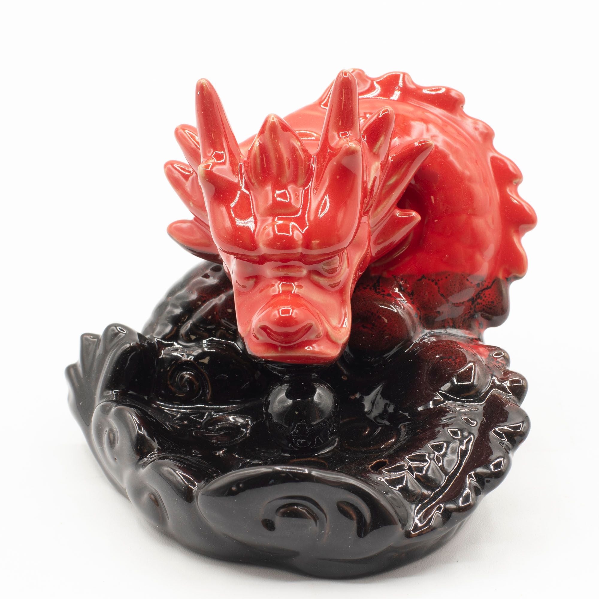 Small Red Dragon Backflow Incense Burner