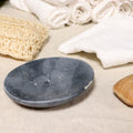Classic Oval Grey Soapstone Soap Dish