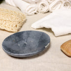Classic Oval Grey Soapstone Soap Dish