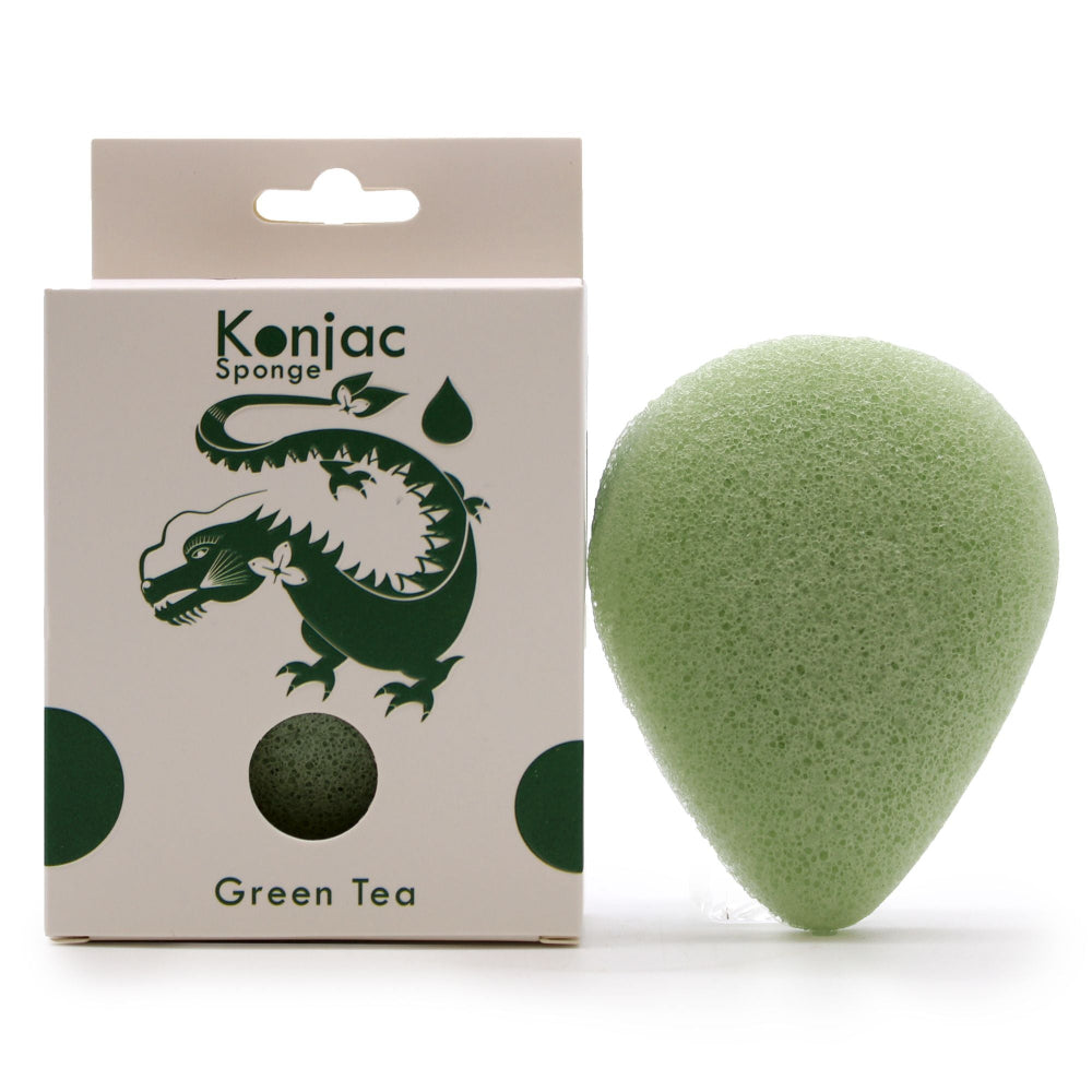 Green Tea Protective Teardrop Konjac Sponge