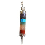 7 Chakra 3 Piece Joint Crystal Pendulum | Gemstone Dowsing Pendulum