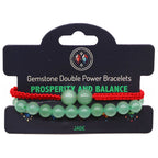 Jade Gemstone Double Power Bracelets
