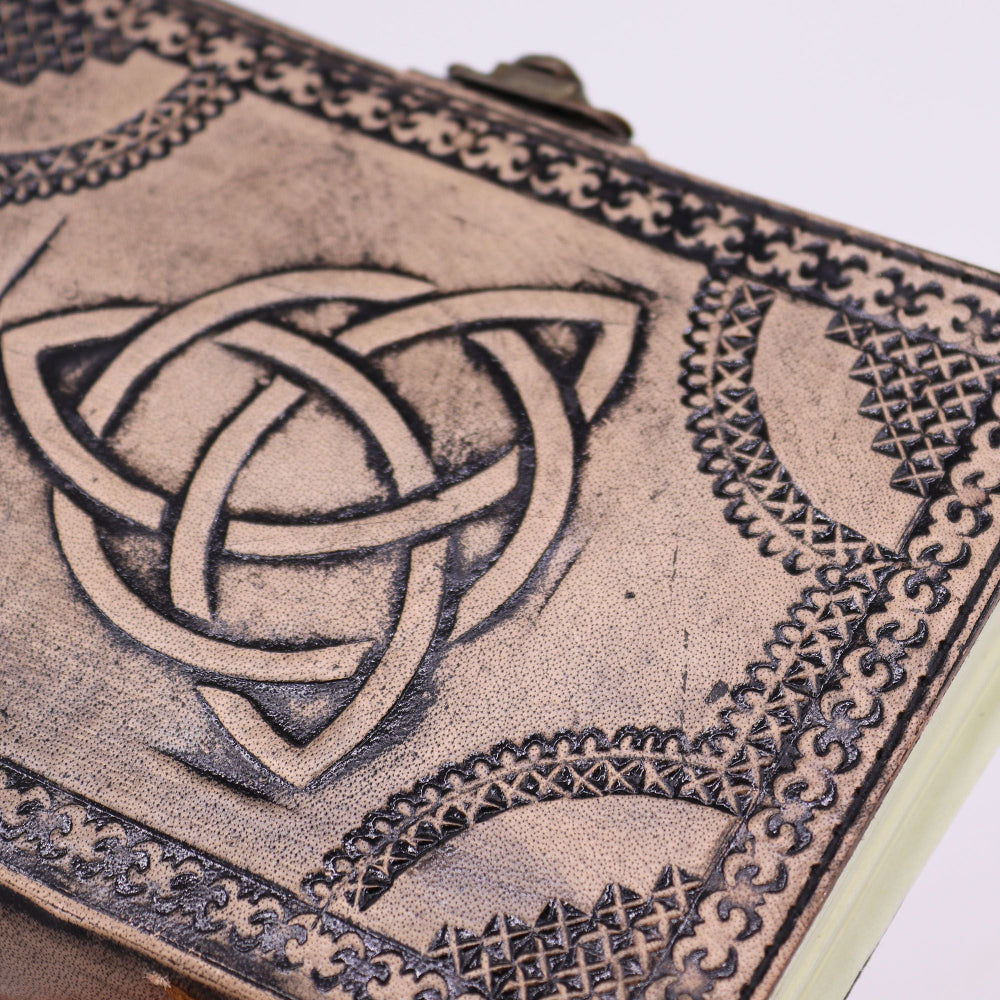 Antique Grey Circle Triquetra Esoteric Notebook