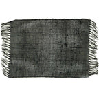 Charcoal Seagrass Fringe Natural Placemat