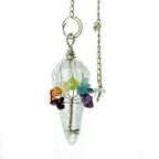 Rock Quartz Seven Chakra Magic Pendulum