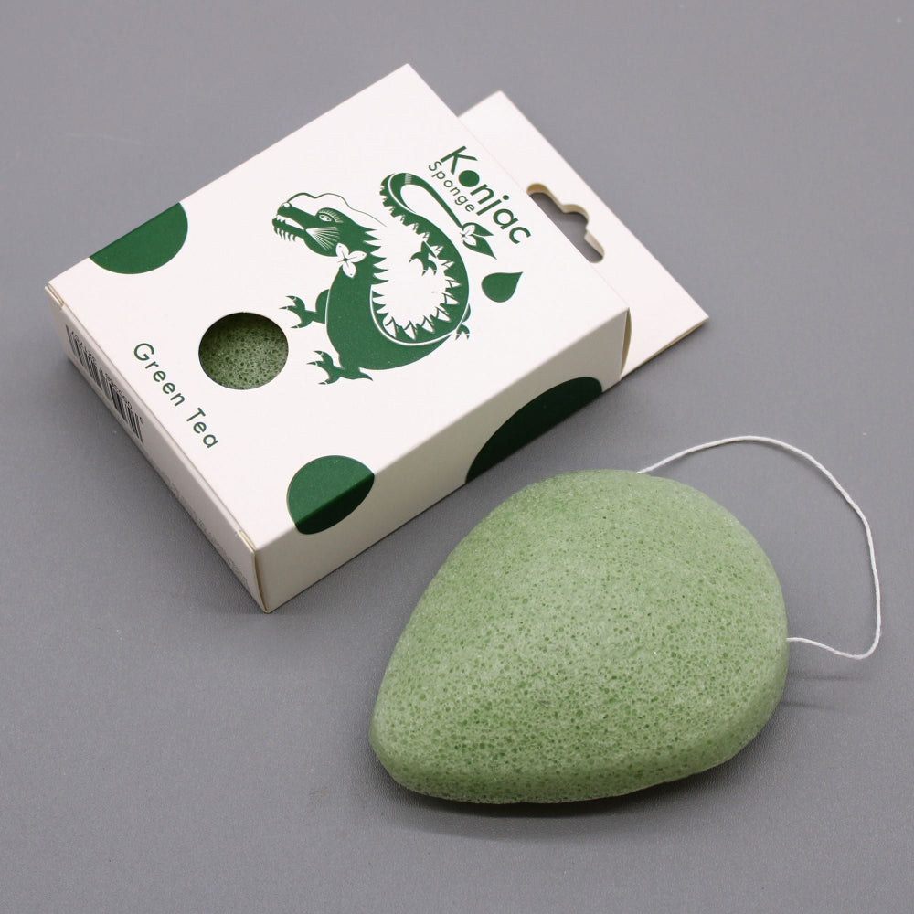 Green Tea Protective Teardrop Konjac Sponge