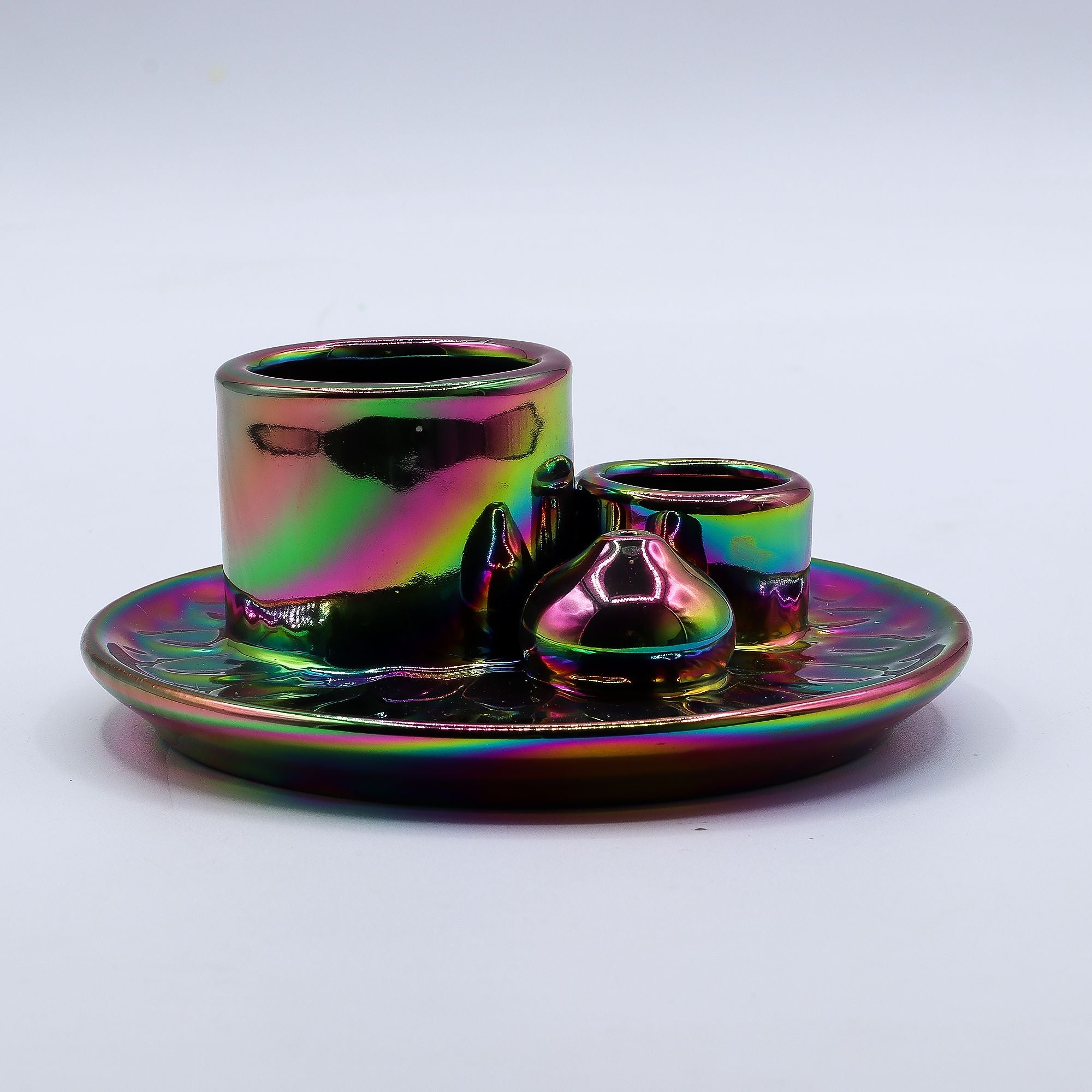 Mandala Metallic Rainbow Palo Santo Stick & Smudge Holder