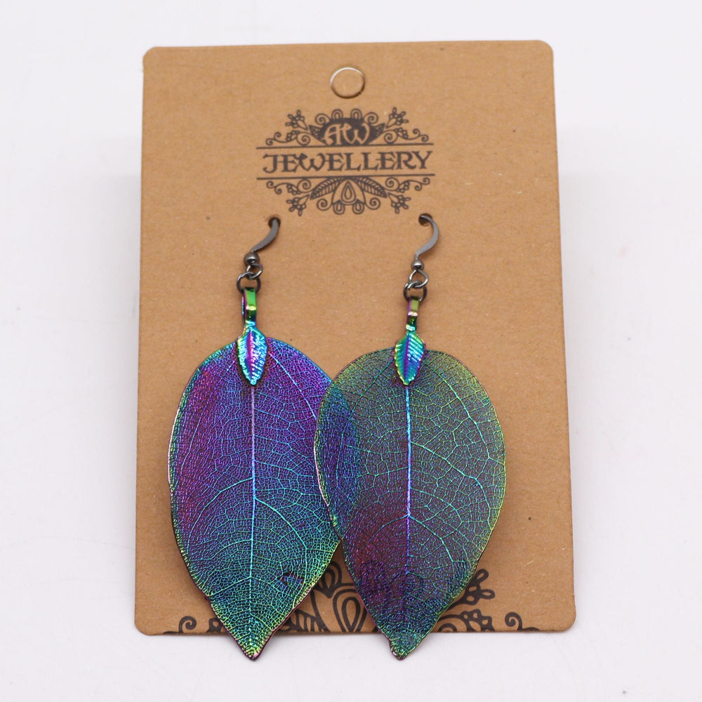 Bravery Leaf  Earrings Multicoloured