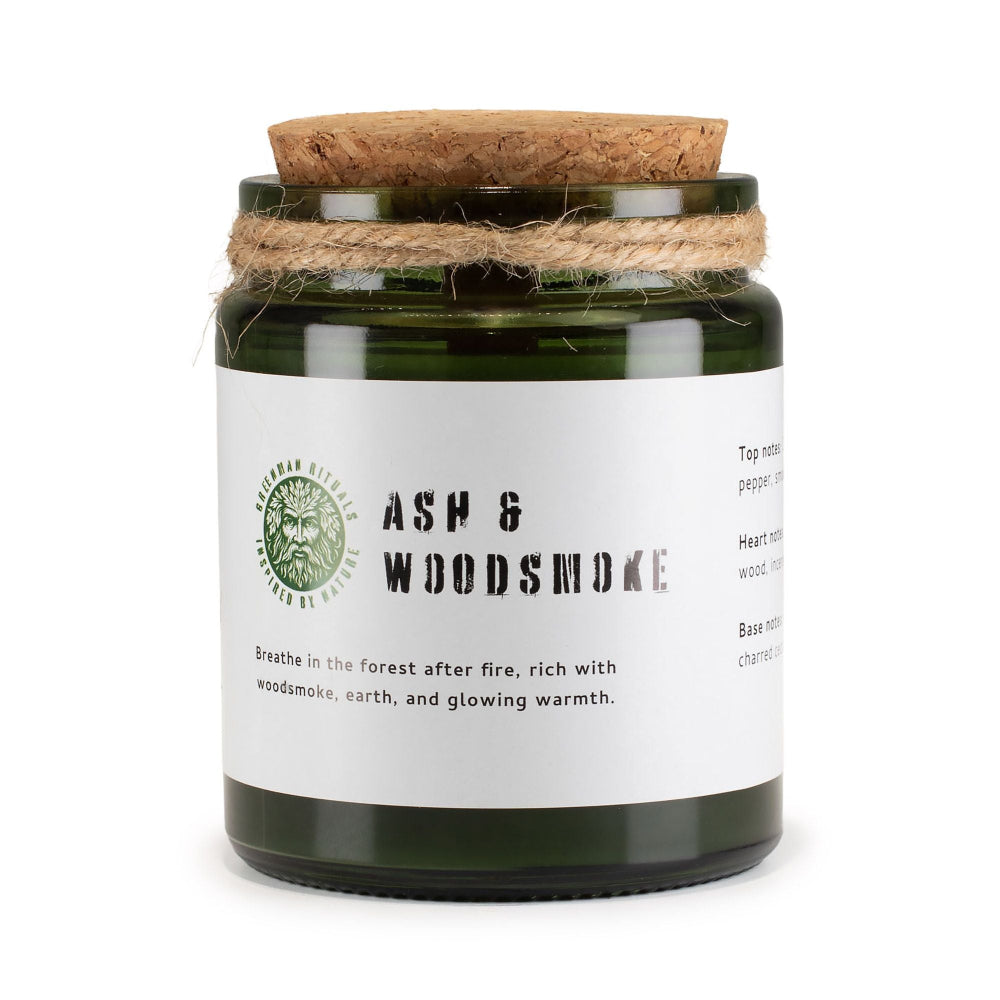 Greenman Ash & Woodsmoke Soy Candle