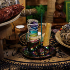 Mandala Metallic Rainbow Palo Santo Stick & Smudge Holder