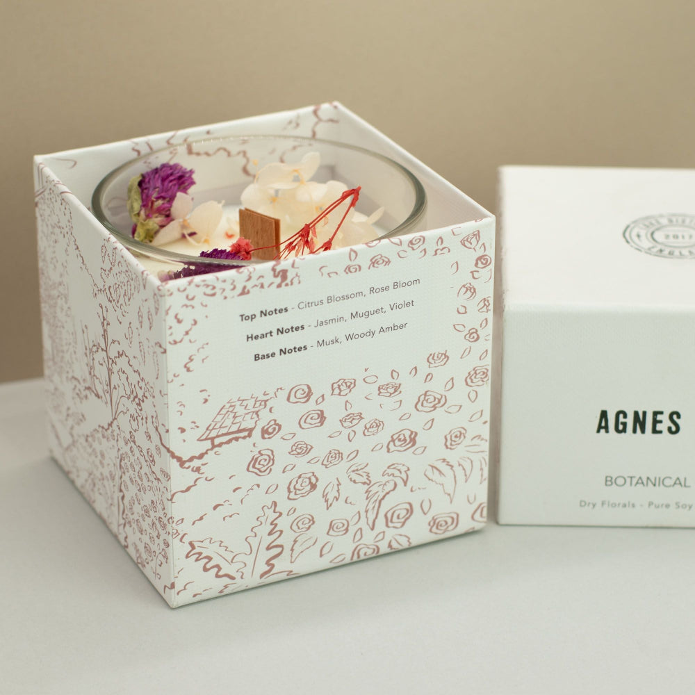 Roses of Sawrey Agnes + Cat Botanical Soy Wax Candle