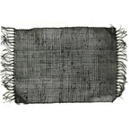 Black Seagrass Fringe Natural Placemat
