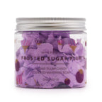 Jar of 'Frosted Sugar Plum' scented whipped soap with decorative packaging.