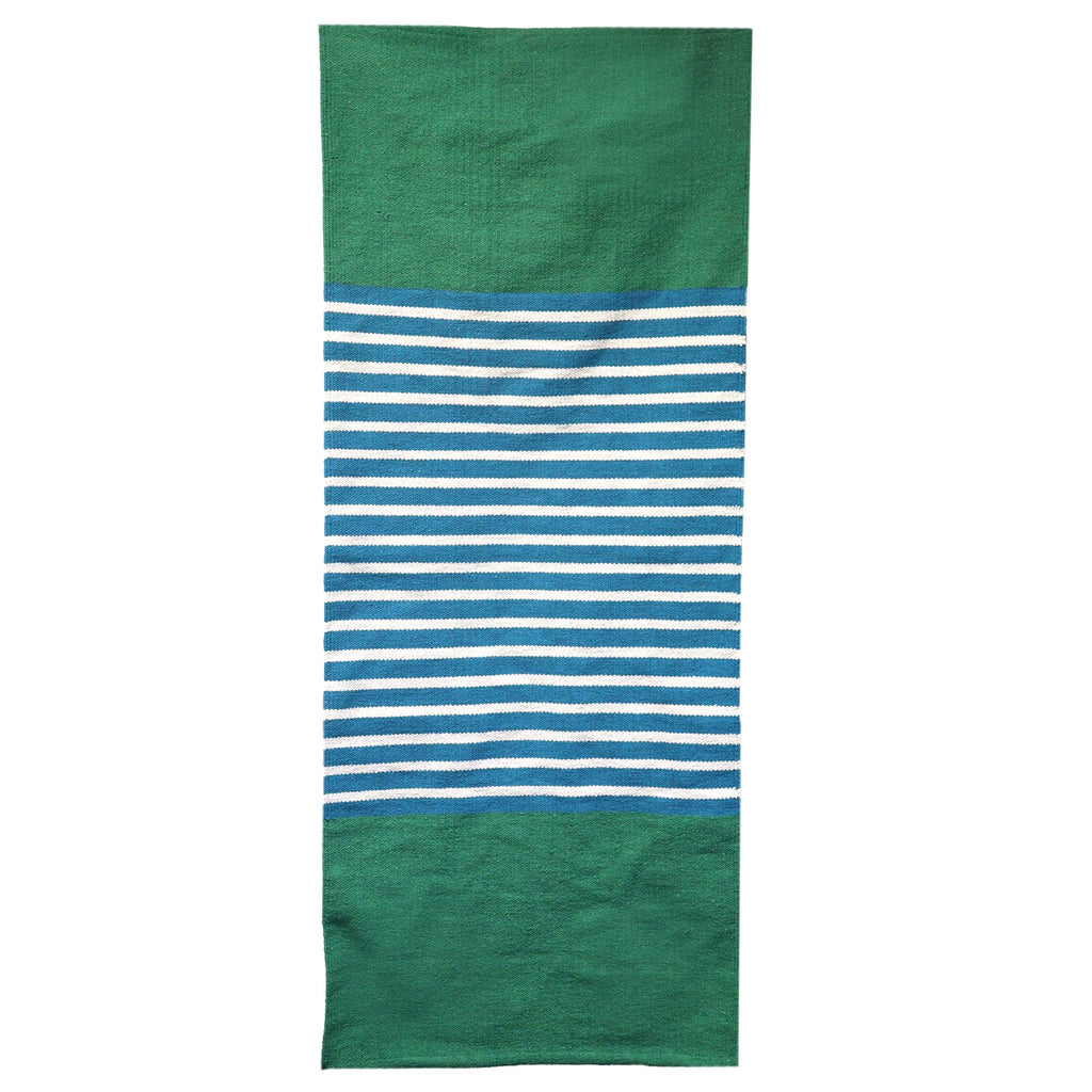 Blue/ Green Indian Cotton Rug