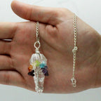 Rock Quartz Seven Chakra Magic Pendulum