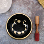 Moon Phase Black Singing Bowl Set 14cm
