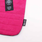 Shocking Pink Stonewash Laptop Padded Pouch  14oz