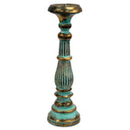 Turquoise Gold Candle Stand Large