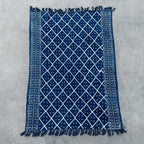 Midnight Heerak Handmade Indigo Throw