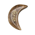 Moon Engraved and Brass Zodiac Sign Incense Burner