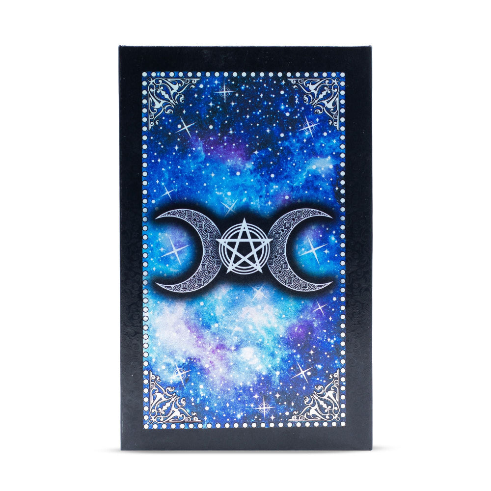 Moon Face Blue Foil Tarot Card Set with booklet