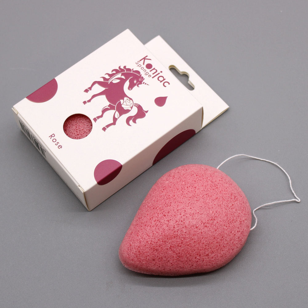 Rose  Anti-Aging Teardrop Konjac Sponge