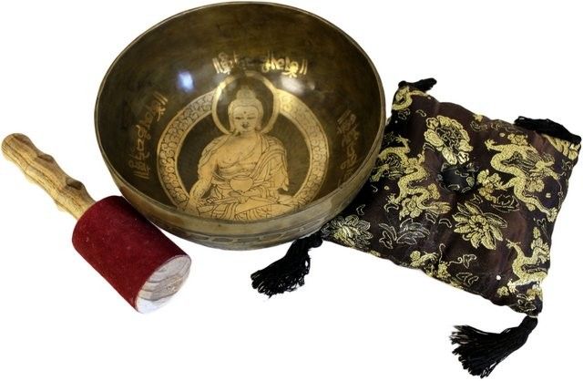 Golden Buddha Brass Special Singing Bowl Set