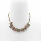Unakite Longstone Gem Necklace