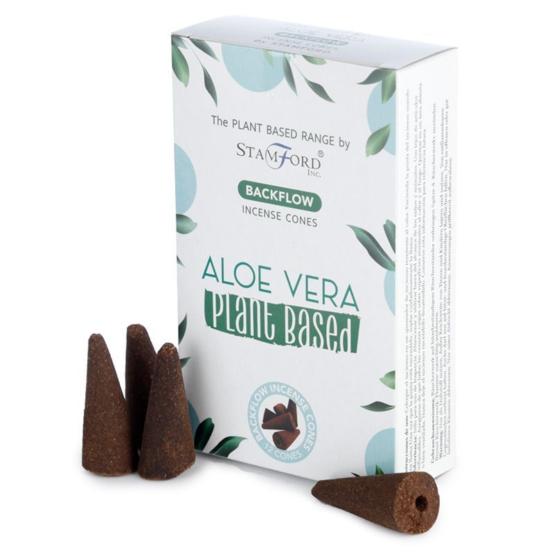 Plant Based Backflow Incense Cones - Aloe Vera | Pack of 12