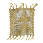 Natural Set of 4 Seagrass Fringe Natural Coasters