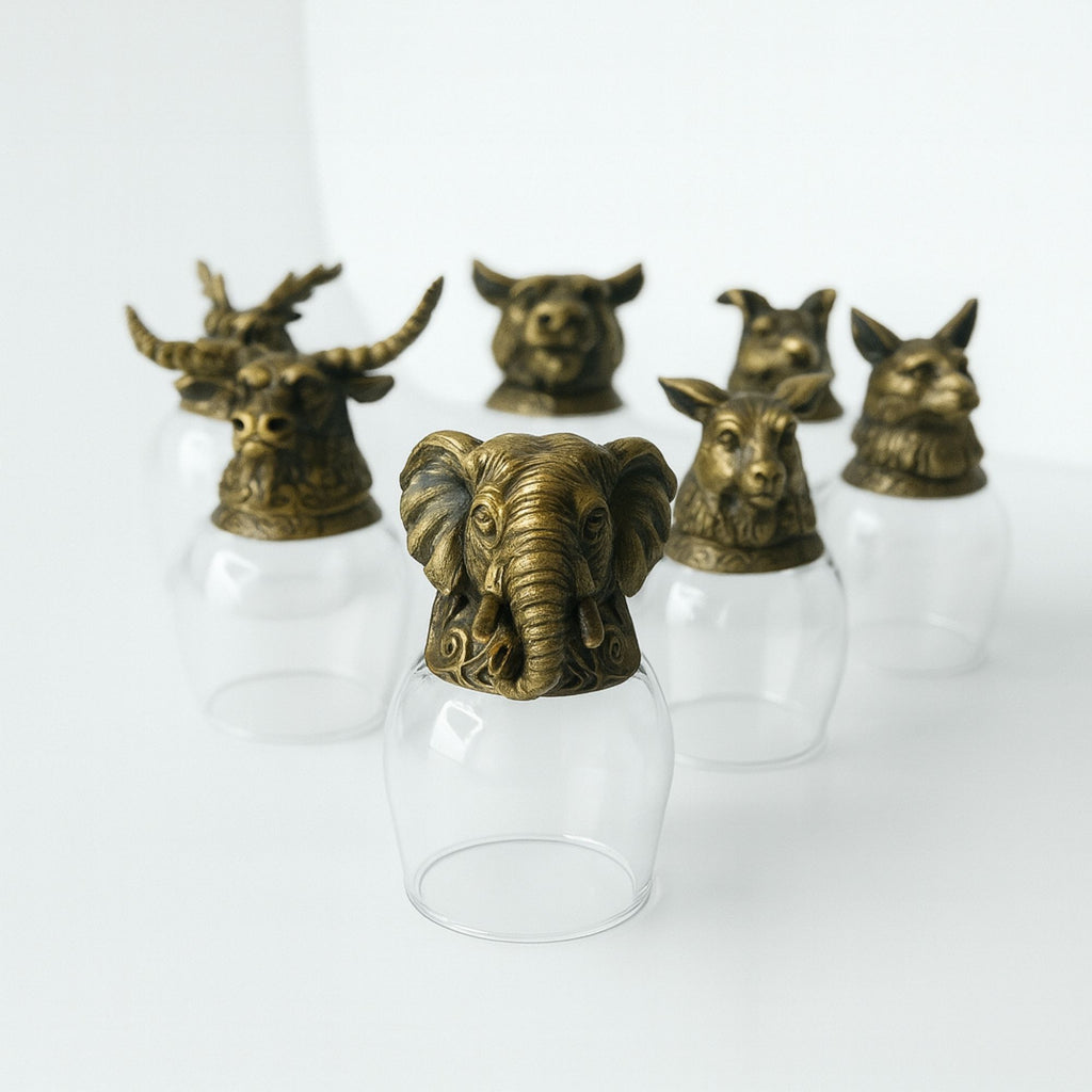 Mystical Creatures Antique Bronze Gift Set of 6 Glasses (100ml)