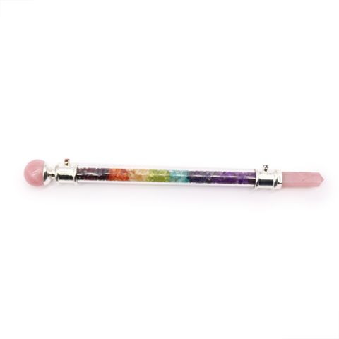 Rose Quartz 7 Chakra Crystal Healing Wand