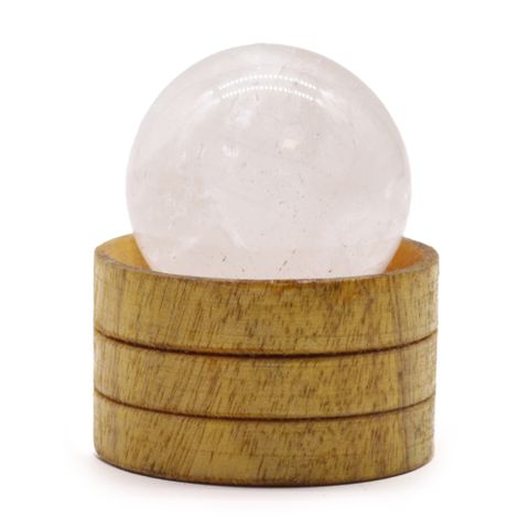 Clear Quartz  Gemstone Sphere with Stand  40mm