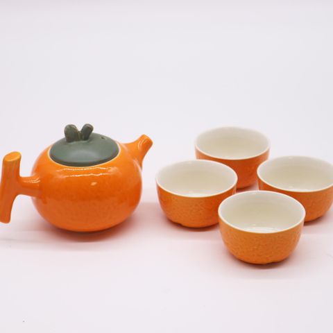 Herbal Orange Teapot Set