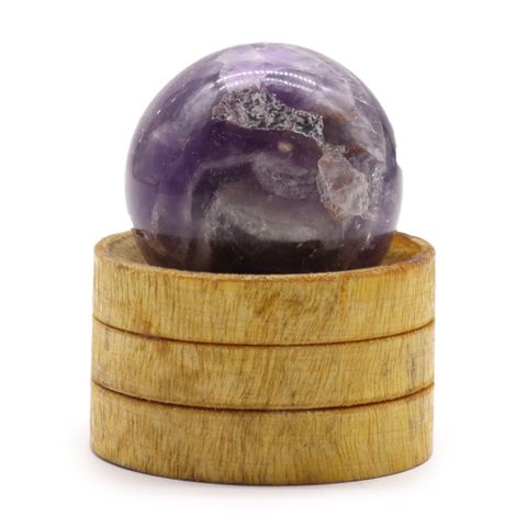 African Amethyst Gemstone Sphere with Stand 40mm
