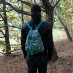 Teal  Jacquard  Backpack