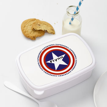 Eleanoras SUPER HERO PERSONALISED LUNCH BOX Lunch Boxes